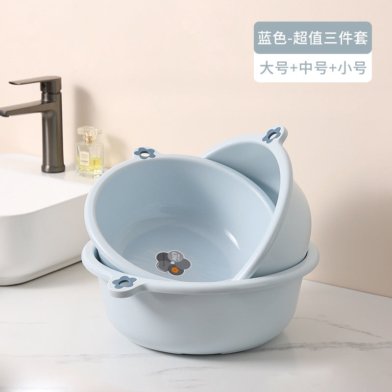 Washbasin for homethickened hanging plastic wash basin for washing vegetables and butt, durable large and small laundry and foot washing basin