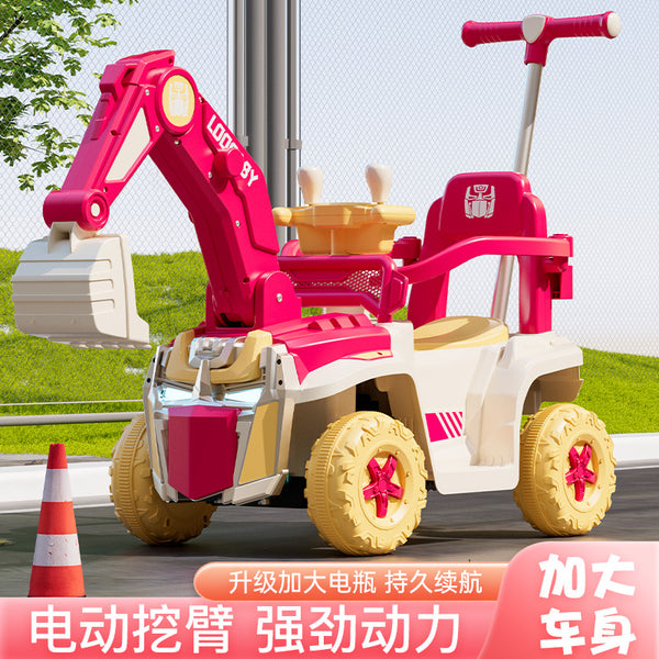 Excavator toy car children can sit children remote control electric excavator large model hook machine can sit human construction vehicle