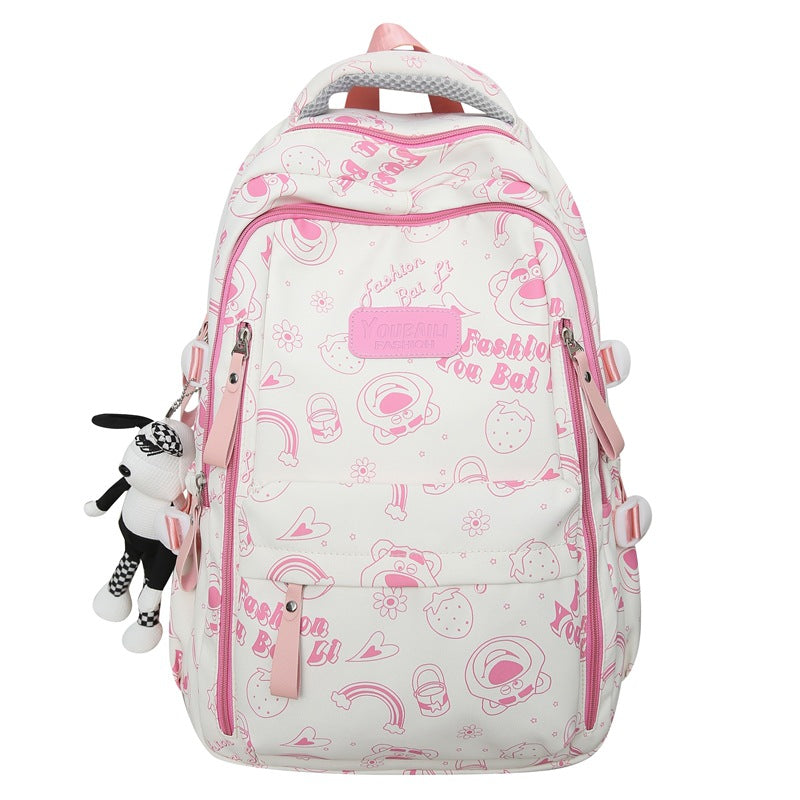 School bag for primary school students in grades 3-9, large-capacity and lightweight backpack 2024 new high-value backpack for junior and high school students