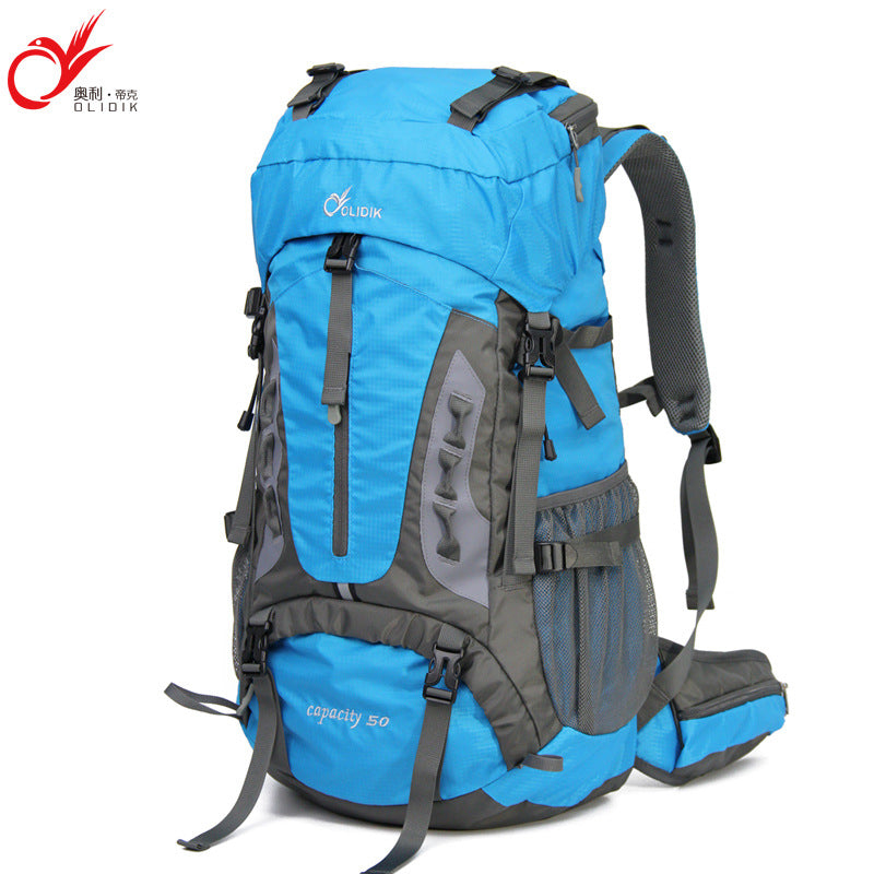 Outdoor mountaineering large capacity bag camping hiking backpack men and women travel bag hiking backpack wholesale customization