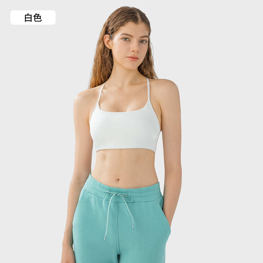 New yoga top: spaghetti strap, beautiful back yoga bra tank top - breathable fitness sports bra for women, summer collection dw399