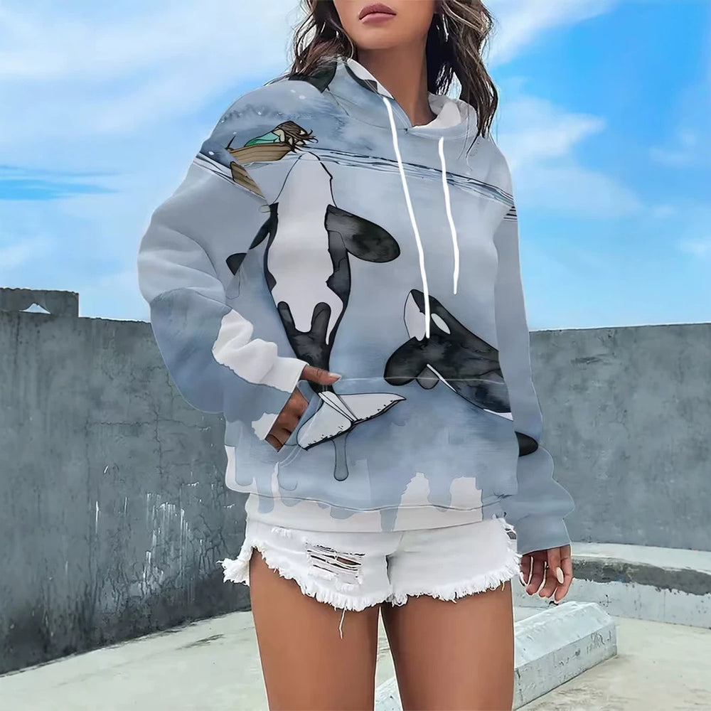 hot-selling women's hoodies, new casual loose long-sleeved hooded sweatshirts, dropshipping available