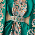 Frenchretroclassy dress women's niche styleelegantloose waist bell sleeves waist large hem printing long skirt