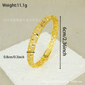 Gold plated bangle ethiopian women's luxury sparkling bracelet middle eastern wedding dubai bridal party gift