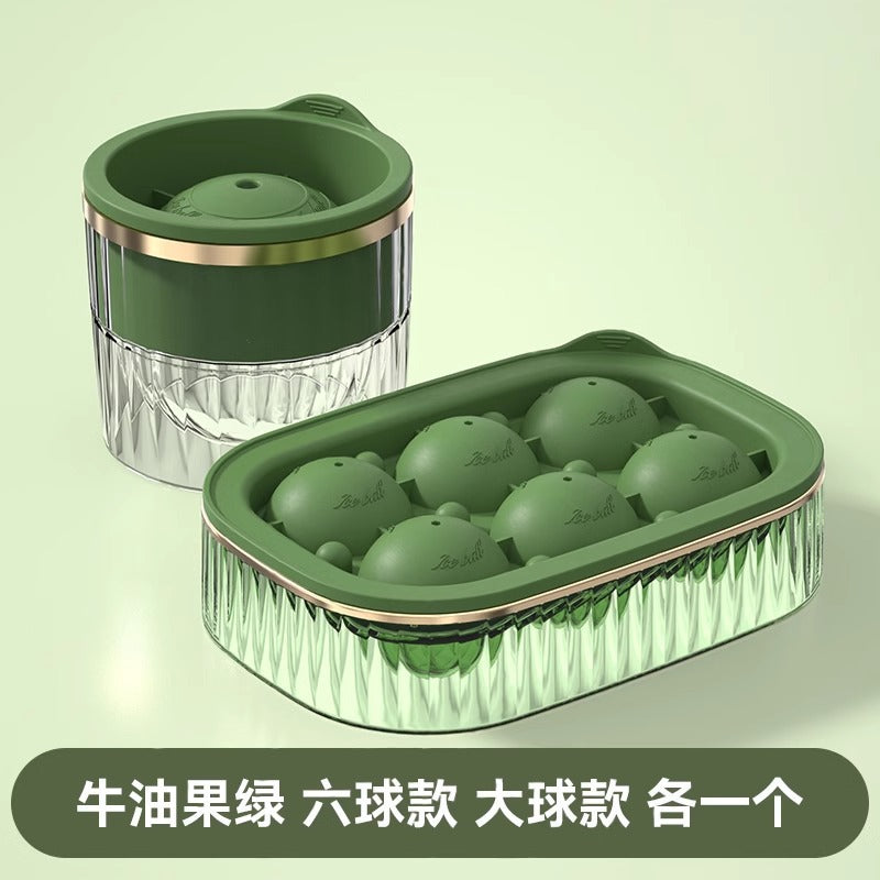 2025 new luxury ice ball maker - whiskey ice ball mold, round large ice ball mold, food-grade 6-ball ice cube tray set for home use