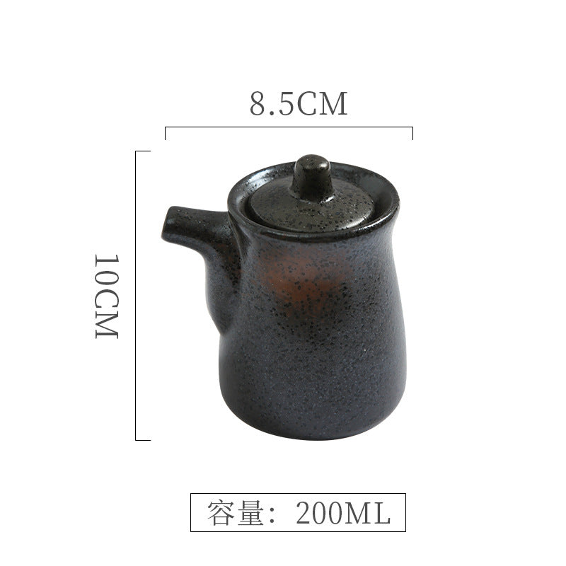 Vintage chic, high-style kitchenware: japanese ceramic soy sauce dispenser, vinegar dispenser, oil dispenser for home, restaurant, and hotel use