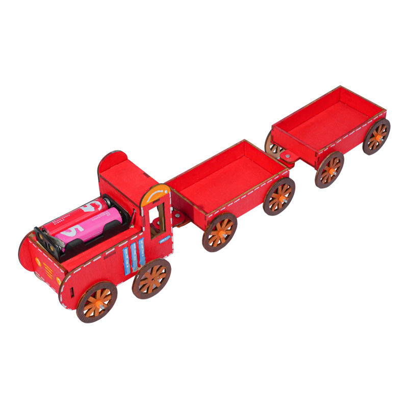 Load train, science and technology small production, primary school students' transportation, cognitive handmade DIY creative science experimental materials