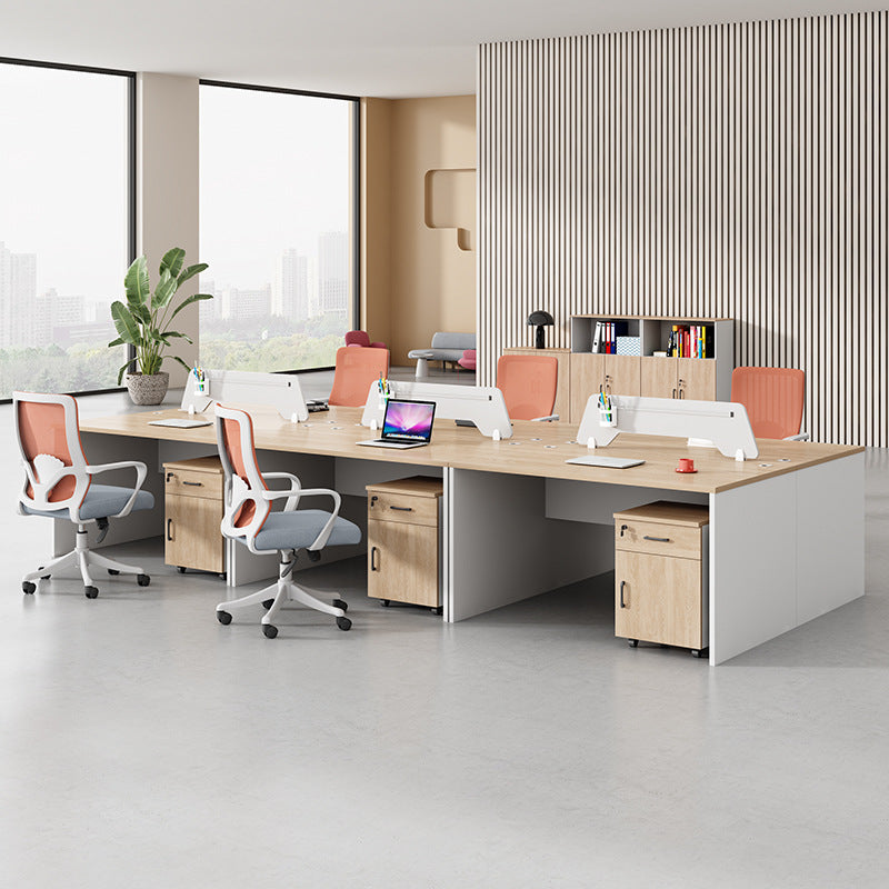 Saint li staff office desk and chair set - minimalist office furniture, employee computer desk and chair