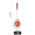 Japanese ceramic long-handled spoon - hand-painted cute creative cartoon dessert spoon - household ramen spoon - soup spoon