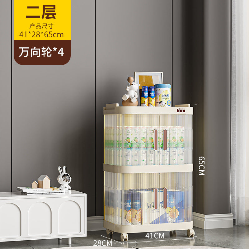 Snacks household organizing cabinet trolley storage shelf living room bedroom bathroom removable storage box storage cabinet