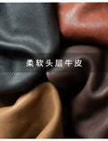 Big black bull sofa villa large apartment living room full genuine leather straight row normcore leather sofa combination casual 2.0 thickness
