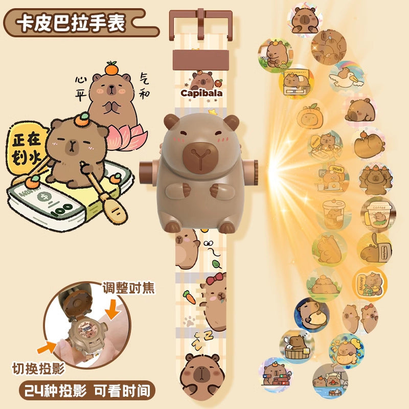 Capybara kids' watch - ages 3-8 - projector electronic watch gift for preschool and elementary school boys and girls