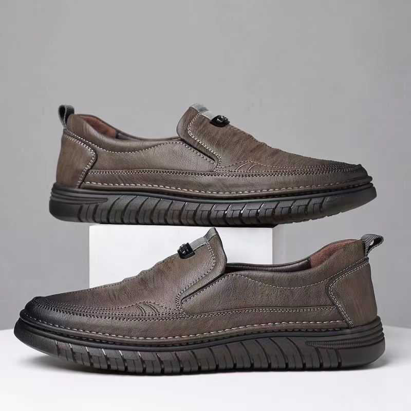 Men's spring new soft leather loafers business casual men's leather shoes slip-on tiktok viral hot seller