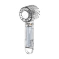 2026 new cross-border ice pack transparent fan - usb mini portable outdoor turbine handheld with carabiner, high wind power