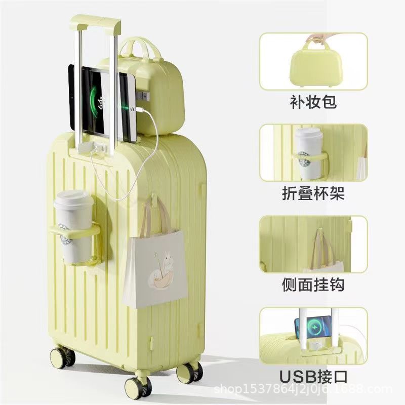 Multifunctional suitcase trolley case Korean version universal wheel mother case girls high value password zipper case men boarding