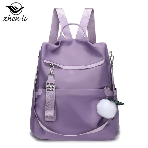 Zhenli women's bags large capacity bags European and American backpacks girls ins Oxford cloth student backpack wholesale