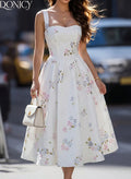 sleeveless floral sundress - this year's trendy french style maxi dress for women