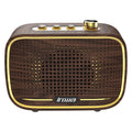 Inwa retro series mini retro speaker - desktop bluetooth speaker with premium hydrographic wood grain electroplating finish