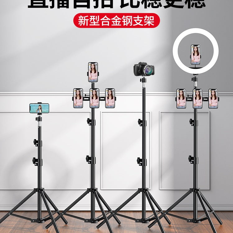 Mobile phone holder, live broadcast, selfie stick, tripod, universal shooting, special photography, online class, desktop multi-function landing three