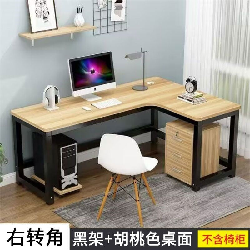 Minimalist modern corner computer desk, l-shaped study table for home, simple bedroom desk, corner desk for study room