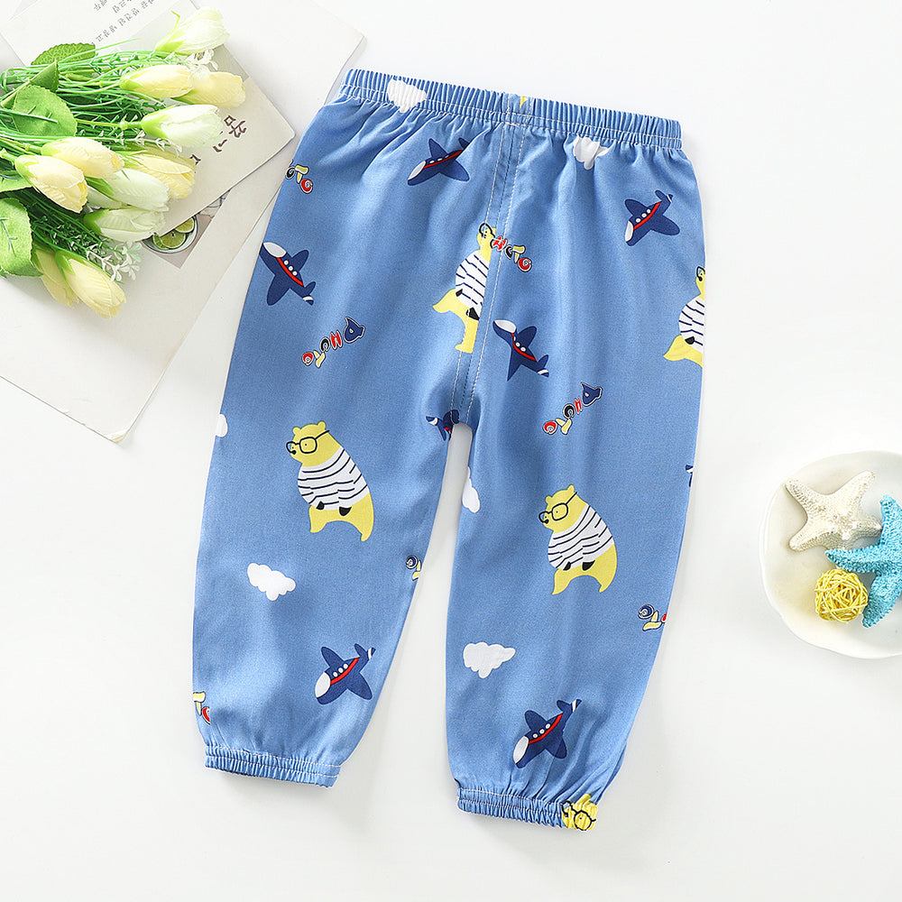 Summer kids anti-mosquito pants baby bloomers boys and girls breathable nine-point pants children's air-conditioning pants children's pants