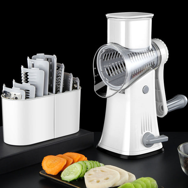 Kitchen vegetable cutter, roller vegetable cutter, hand crank, masher, wave knife, potato slicer, planer, shredder