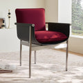 Italian normcore fabric dining chair designer house restaurant saddle leather single chair for home tea room armrest desk chair