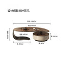 1.6m gray titanium coffee table [solid wood surface model]