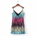 summer new arrivals: european and american style sequin performance dress - sexy, slim-fit, spaghetti strap sequin gown