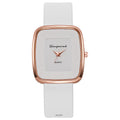 Minimalist square dial quartz watch - unisex style, trendy fashion, silicone strap - wholesale for middle and high school students