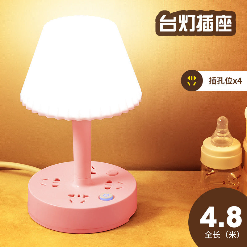 Multifunctional desk lamp socket led reading usb eye protection lamp student dormitory desk lamp bedroom bedside power strip