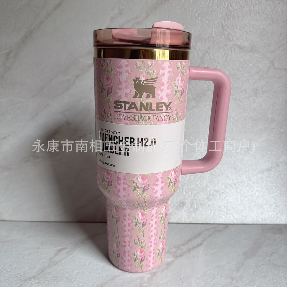 Stanley stanley 2nd generation 40oz thermos cup 304 stainless steel straw cup outdoor car cup large capacity