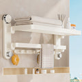 Suction cup towel rack bathroom punch-free bathroom storage rack bathroom all-in-one hanging rod toilet storage towel rack