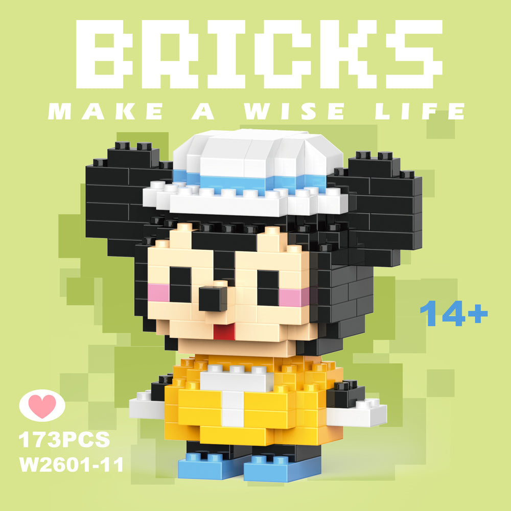 Compatible with lego micro bricks, children's educational building blocks, puzzle assembly gifts, cartoon figures, for boys and girls, suitable for street vendors