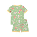 Flame-retardant fabric cross-border foreign trade summer girl home clothes full printed small fresh cute bunny 2-piece suit