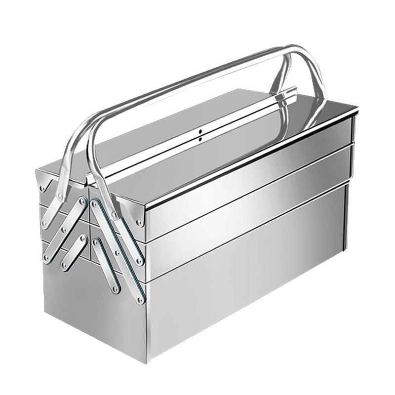 Otis household multi-functional three-layer folding car iron sheet industrial grade storage box thickened stainless steel toolbox