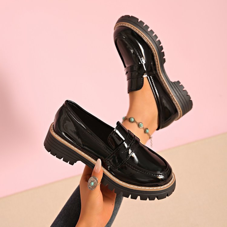 autumn new arrival: thick-soled loafers for cross-border e-commerce. plus sizes available. 0.5cm difference tolerable. wholesale options available. dropshipping to  and