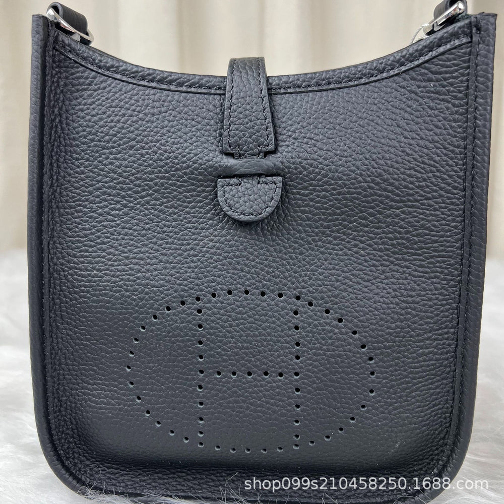 Evelyn tc pattern first layer cowhide evelyne bag mini genuine leather women's bag shoulder crossbody tote bag small bag