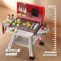 Kids' realistic outdoor cooking spray bbq grill playset - electric bbq oven & utensil set - cross-border toy