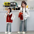 Girls' spring/autumn casual new style base layer top, stylish middle and young children's girl's shirt, kids' spring/autumn korean style fashionable inner layer