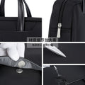 Large capacity business briefcase - waterproof oxford cloth document bag with custom printing, office zipper conference bag, laptop sleeve