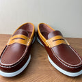 Sailboat shoes men's low-top casual leather shoes slip-on flats shoes easiest for matchtrendy lazy shoes cross-border handmade shoes real shots