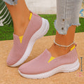 Wholesale women's plus size casual shoes: flyknit breathable, lightweight, comfortable mesh shoes with soft soles
