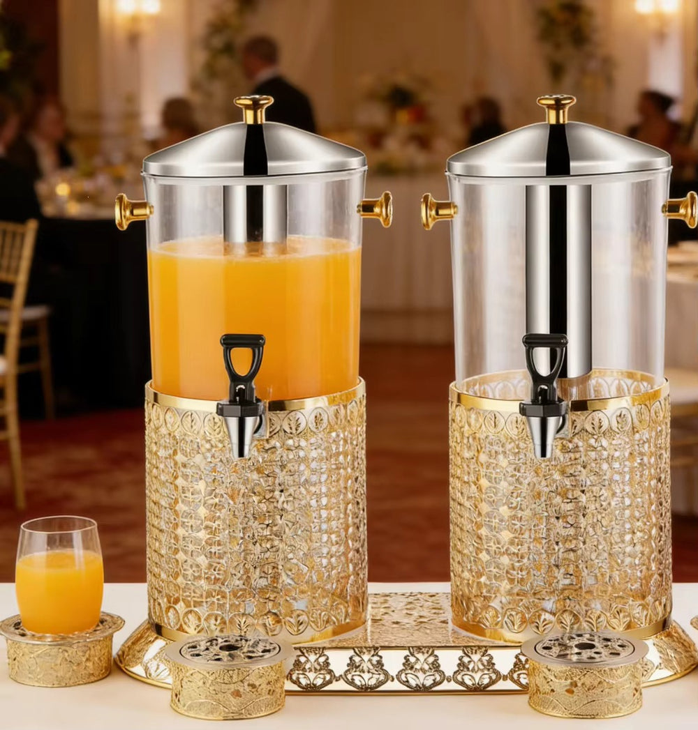 Commercial stainless steel self-service beverage dispenser, 8l european-style cold drink & juice machine, hotel & restaurant water dispenser