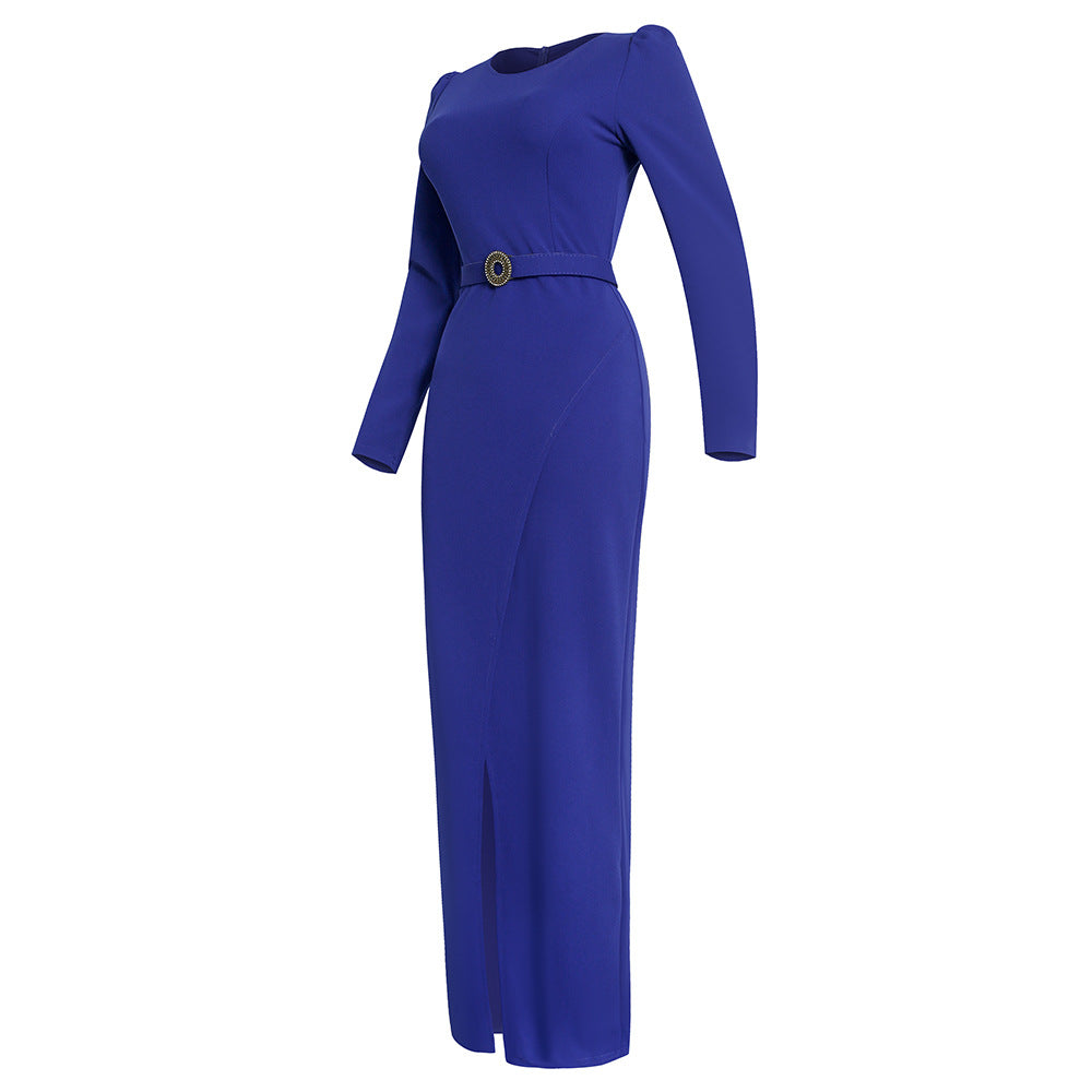 African women's clothing  new arrival cross-border export urban ol professional long-sleeved dress slit plus size high waist women's skirt