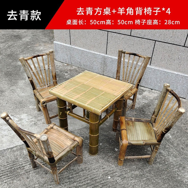 Bamboo chair, bamboo table, bamboo stool, back chair, handmade for homekids small bamboo stool, woven jiangxi rural old-fashioned bamboo chair and stool