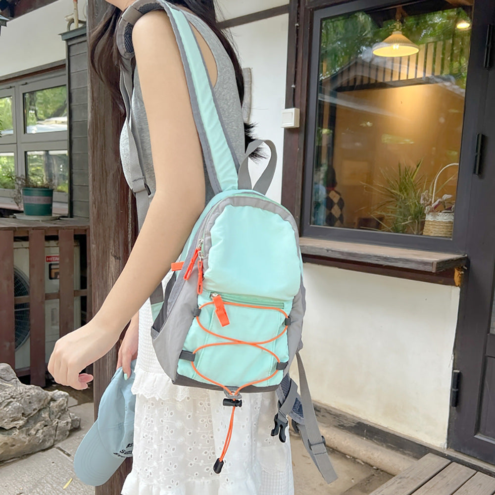 Classic outdoor backpack girls versatile hiking bag large capacity outing cycling small backpack customization