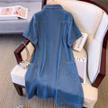 Amazon  denim dress summer thin short sleeve fashionable fashionable work clothing short sleeve new style