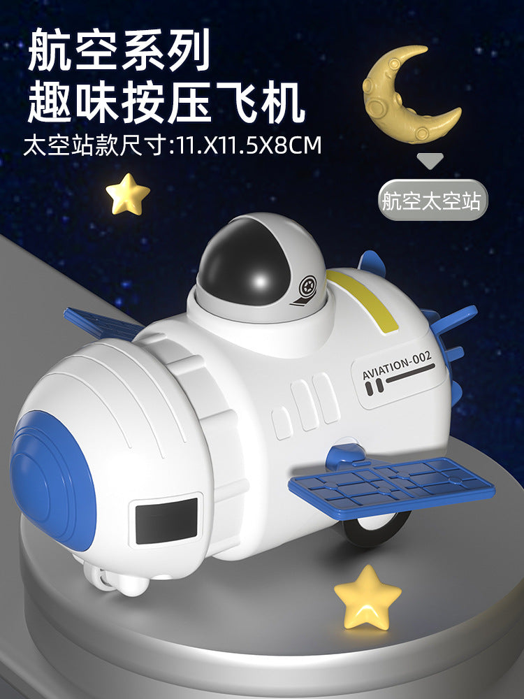 hot-selling press aerospace pull-back inertia car animal baby educational kids toys for boys and girls night market stalls