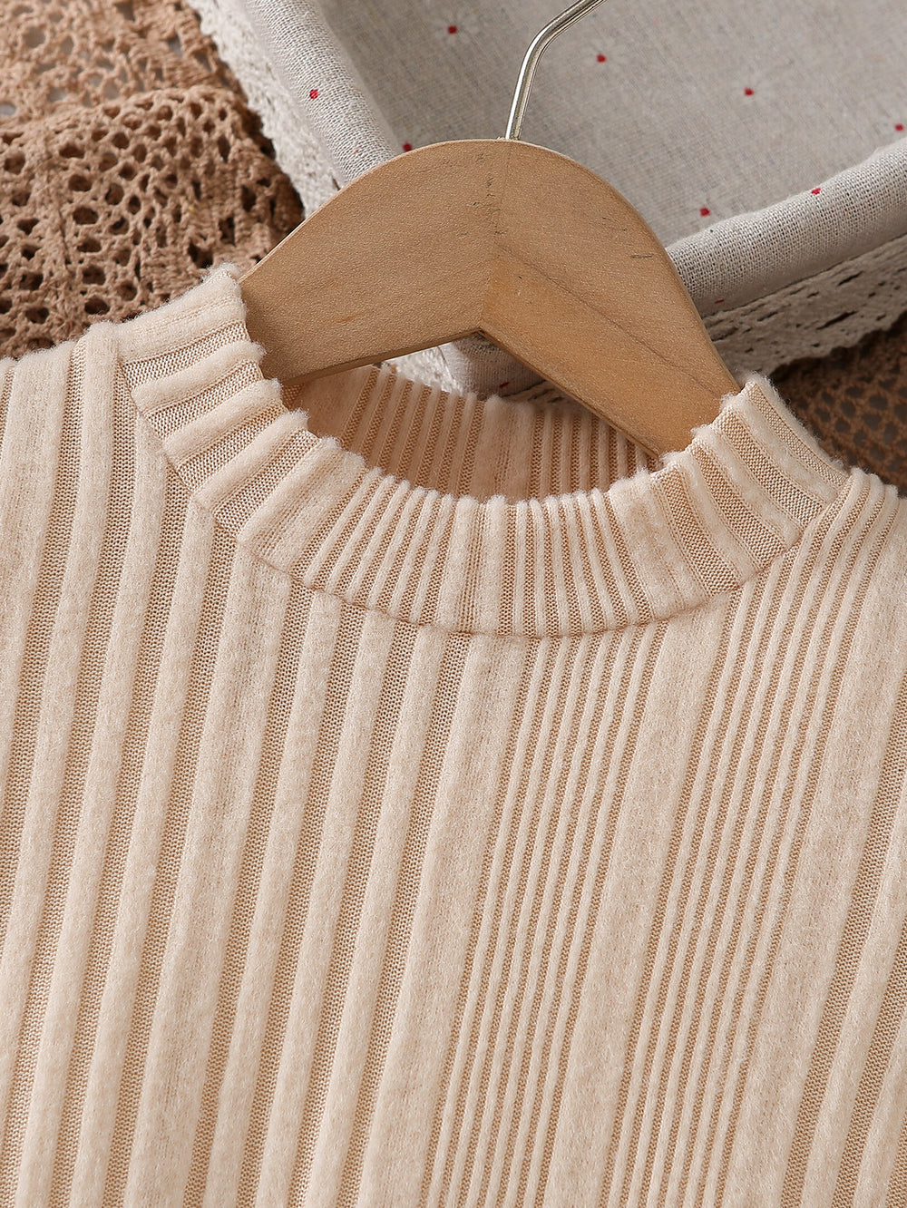 autumn new arrival: round neck princess sleeve textured top + asymmetrical bow leather skirt two-piece set